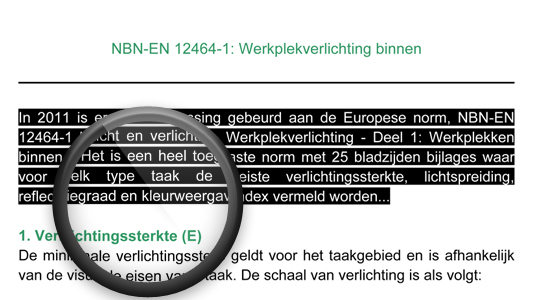 Screenshot over EU normering