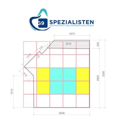 Rasterdecke-Dentled LED PANEL Praxis Beleuchtung