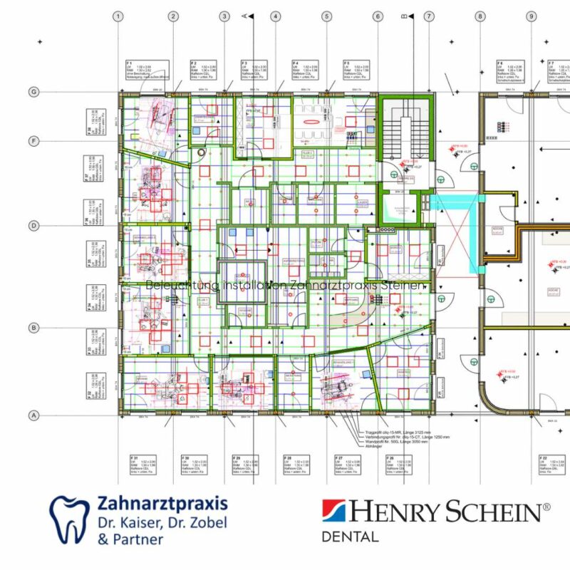 Beleuchtung installation Zahnarztpraxis Steinen mit Dentled Beleuchtung