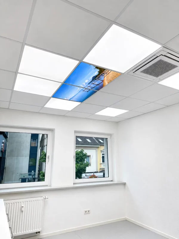 LED-Fotodecke kombiniert mit Vollspektrum-Tageslichtbeleuchtung bei Zahnflow
